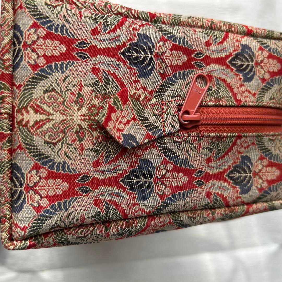 週末限定値下げ‼️龍村織物 正絹 桐に向鳳凰丸文錦(壬生寺裂)利休バッグ