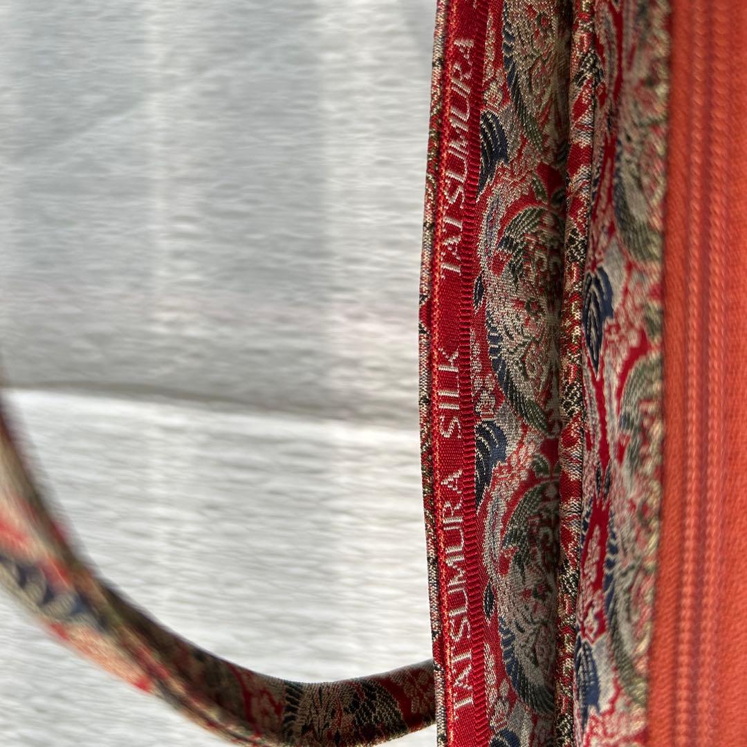 週末限定値下げ‼️龍村織物 正絹 桐に向鳳凰丸文錦(壬生寺裂)利休バッグ