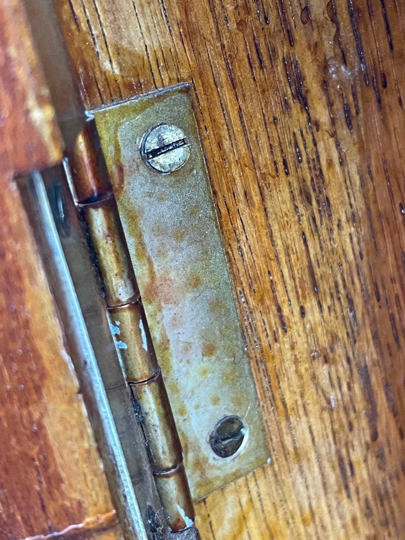 稀少/古道具/レトロ/無垢材/ガラス棚/飾り棚/棚/キャビネット/小引き出し/③