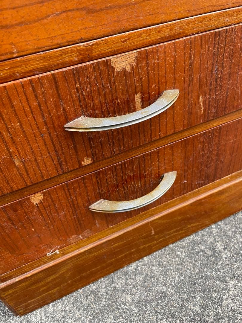 稀少/古道具/レトロ/無垢材/ガラス棚/飾り棚/棚/キャビネット/小引き出し/③