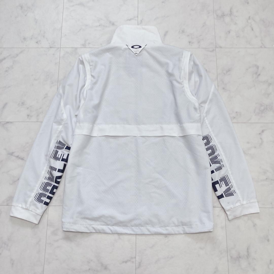 OAKLEY スカル フルジップ ウインドジャケット 袖着脱 撥水 軽量 L