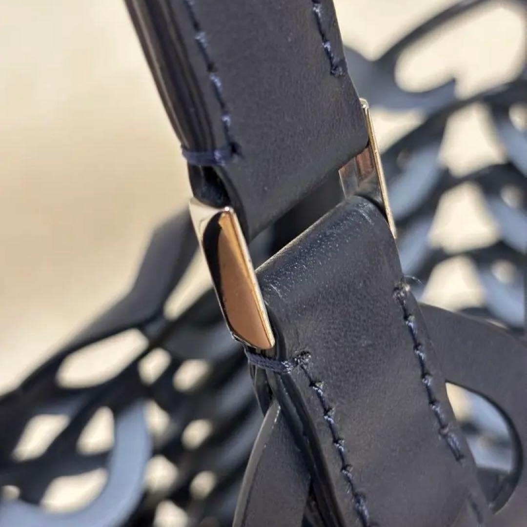 ✨️美品✨️ ケイトスペード ドリー ミディアムバケット かごバッグ ネイビー