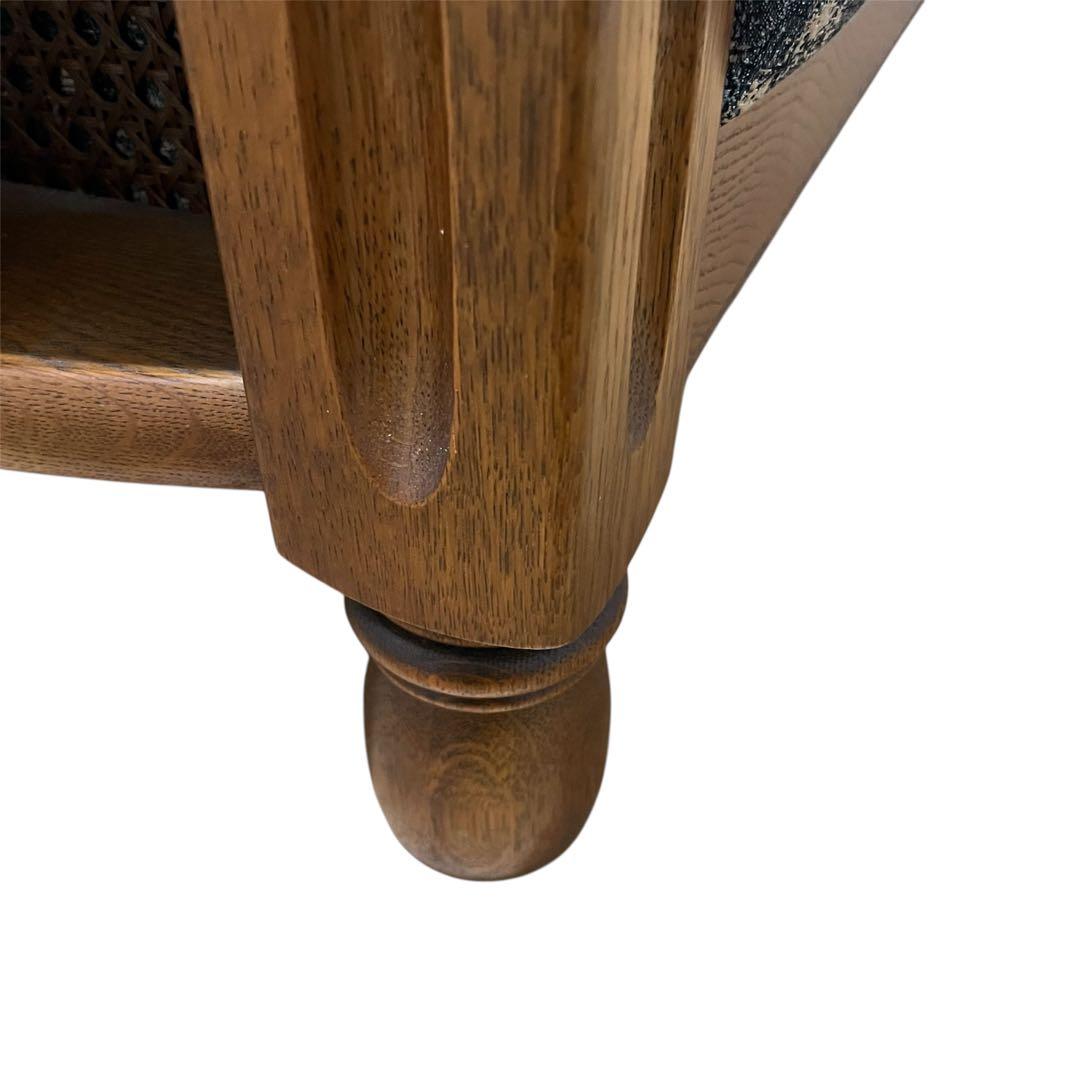 カリモク家具　コロニアル　3人掛け　オールドカリモク　ソファ　ラタン