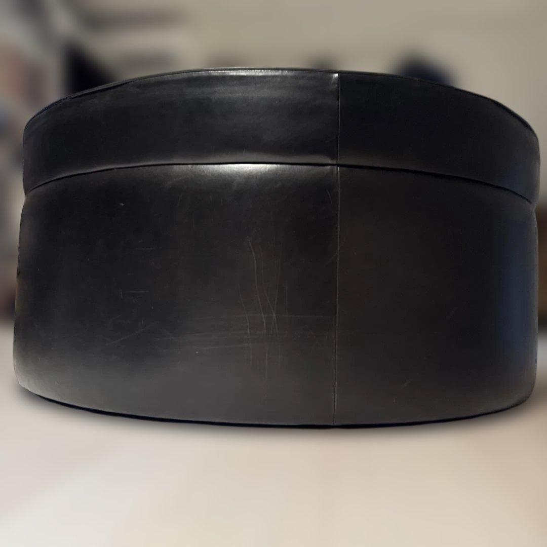 ADAL 特注 円形レザー ドラムスツール