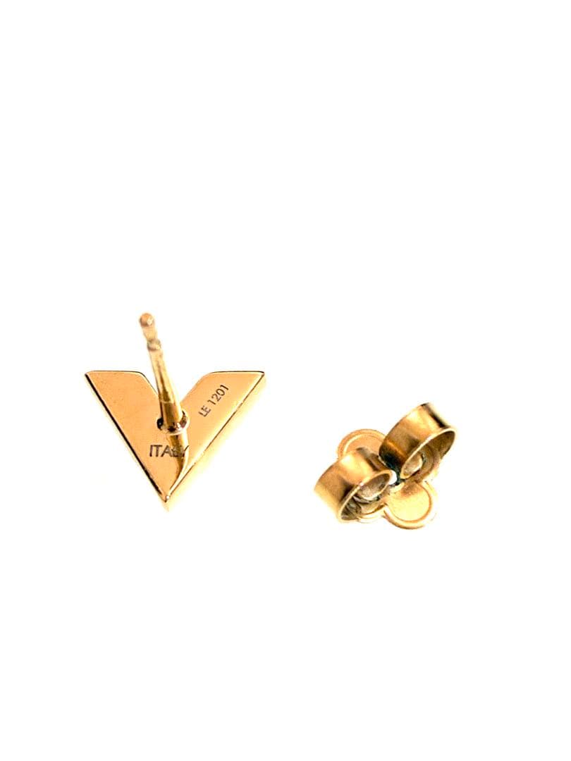 ルイヴィトンピアス　片耳V字型ゴールド