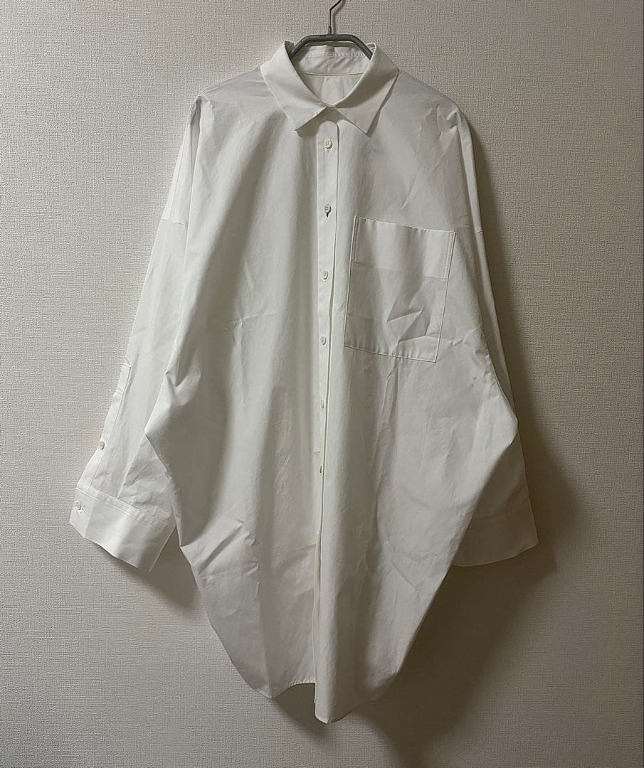 ENFOLD 25aw NAPE SHIRT エンフォルド 長袖シャツ ホワイト