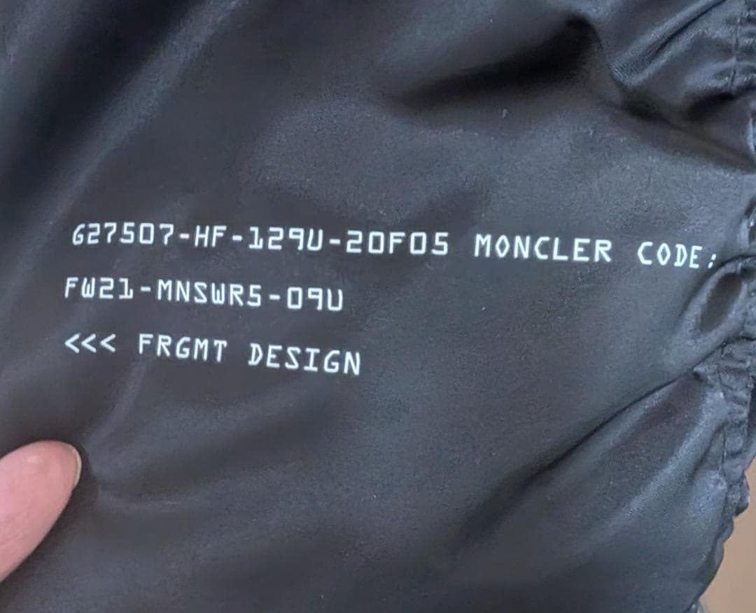 21秋冬 モンクレール×フラグメント MA-1 ダウンジャケット 1 藤原ヒロシ