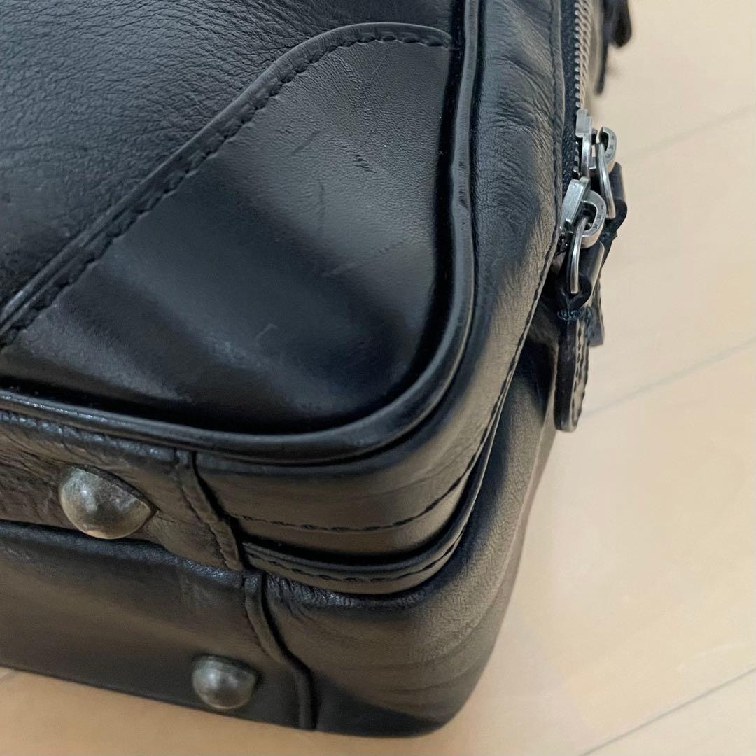 【美品】フジタカ ビジネスバッグ ブリーフケース レザー 2way 2層式 黒