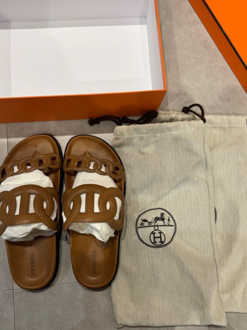 HERMES サンダル エクストラ キャメル