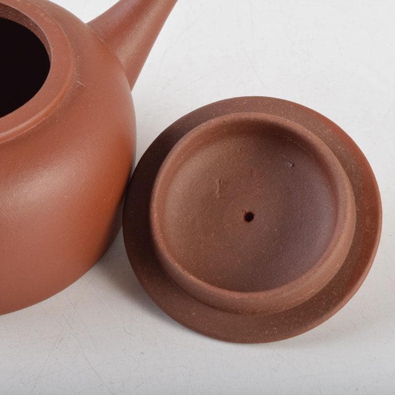 中国　荊渓恵孟臣製　紫砂　朱泥　急須　茶壷　V　9219