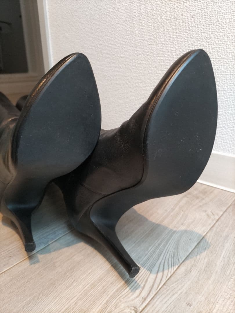 ダイアナ　黒 ニーハイブーツ 9センチヒール　24センチ