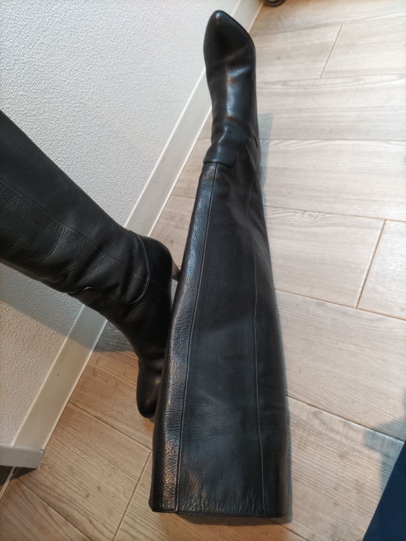 ダイアナ　黒 ニーハイブーツ 9センチヒール　24センチ