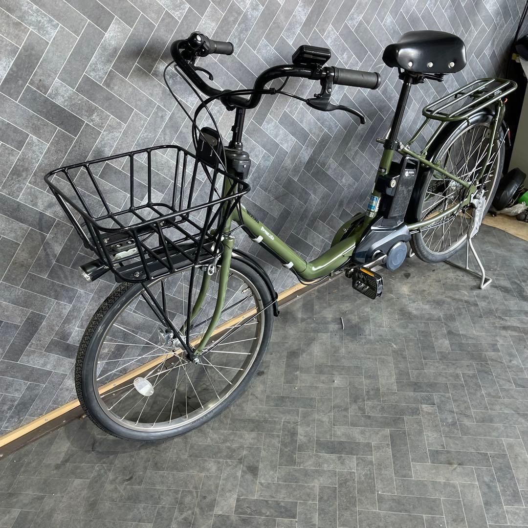 オリーブグリーン 電動アシスト自転車 シティタイプ