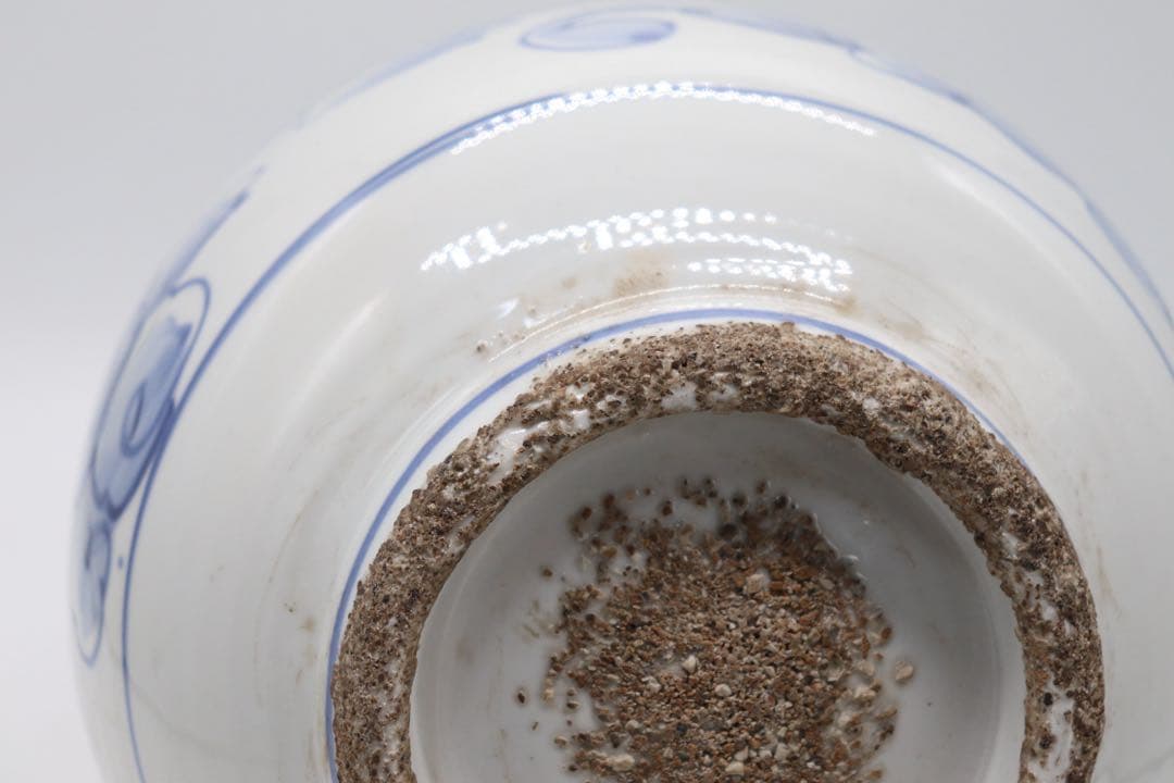 李朝　染付　龍紋大瓶　送料込み250506