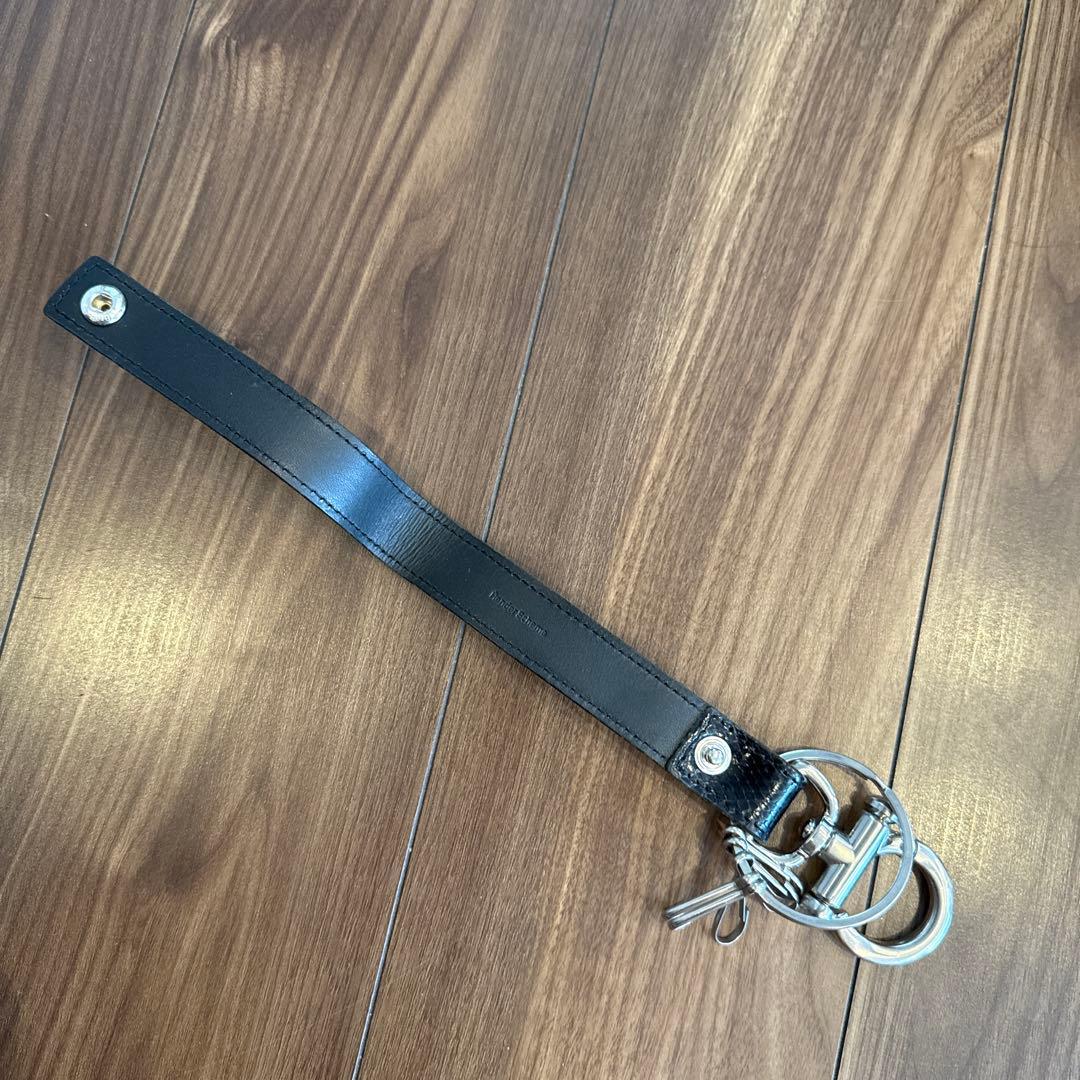 エンダースキーマ/キーフロック/ブラック パイソンレザー キーホルダー