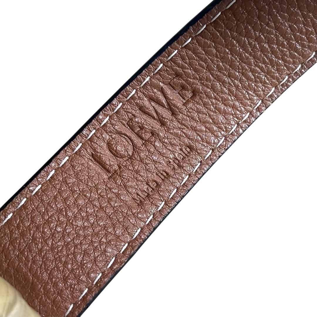 LOEWE かごバッグ スモール バスケット ストロー レザー