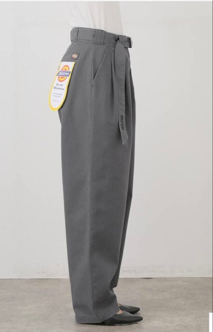 ★HOLIDAY DICKIES BELTED 2TUCK PANTS GRAY