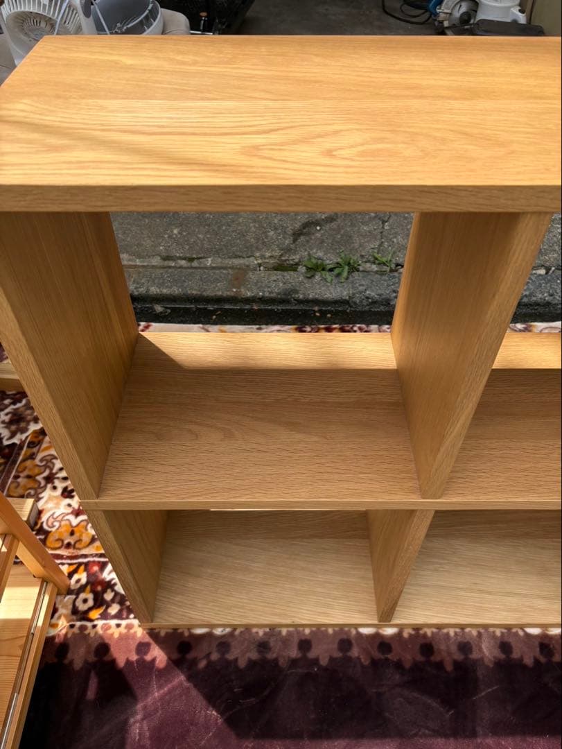 無印良品 スタッキングシェルフセット 3段×2列　オーク材