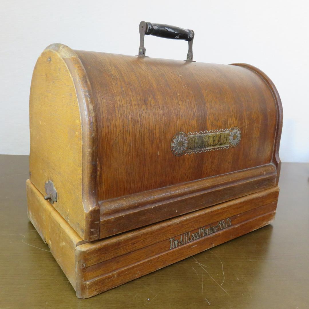 オールリード 初期型 手回しミシン 和製アンティーク 昭和レトロ　オブジェ