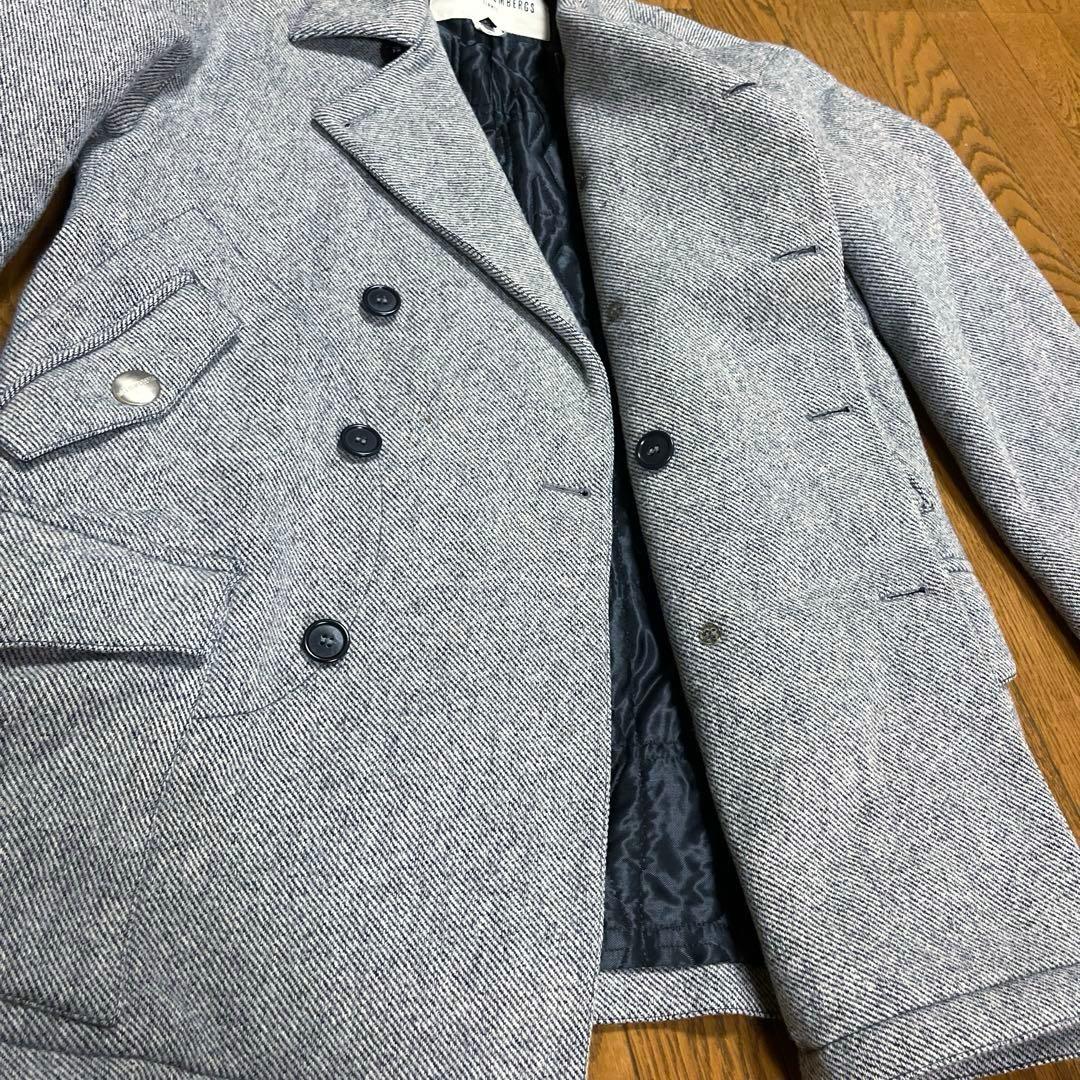 イタリア製【美品】ダークビッケンバーグ ウールピーコート38FEMME