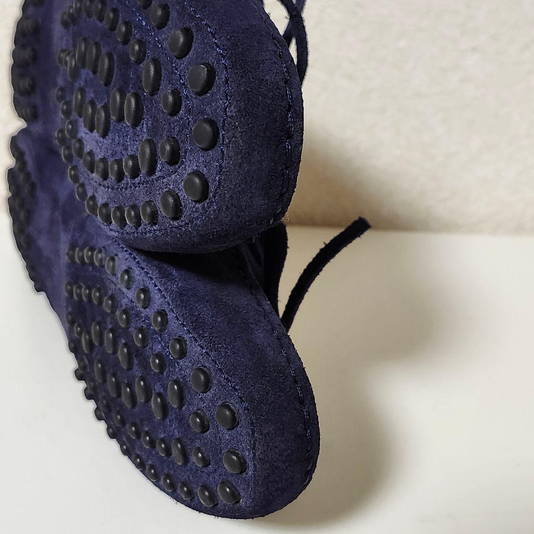 トッズ ドライビングシューズ 37 ネイビー ヌバック ゴンミーニ