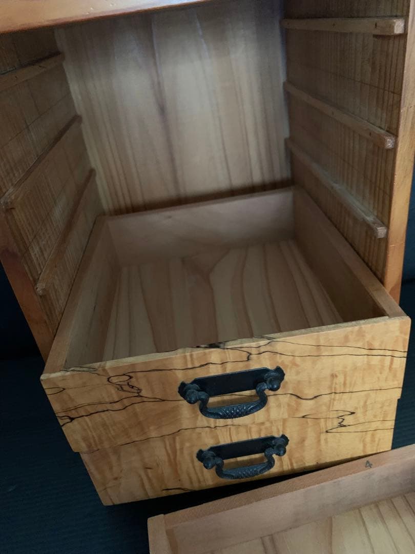 5段　小引き出し　黒柿