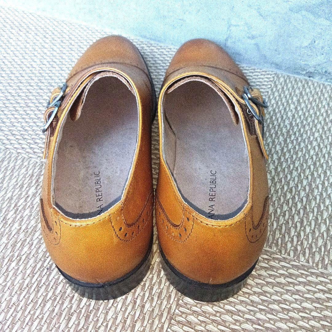 BANANA REPUBLICストレートチップ ダブルモンクストラップ 8 茶