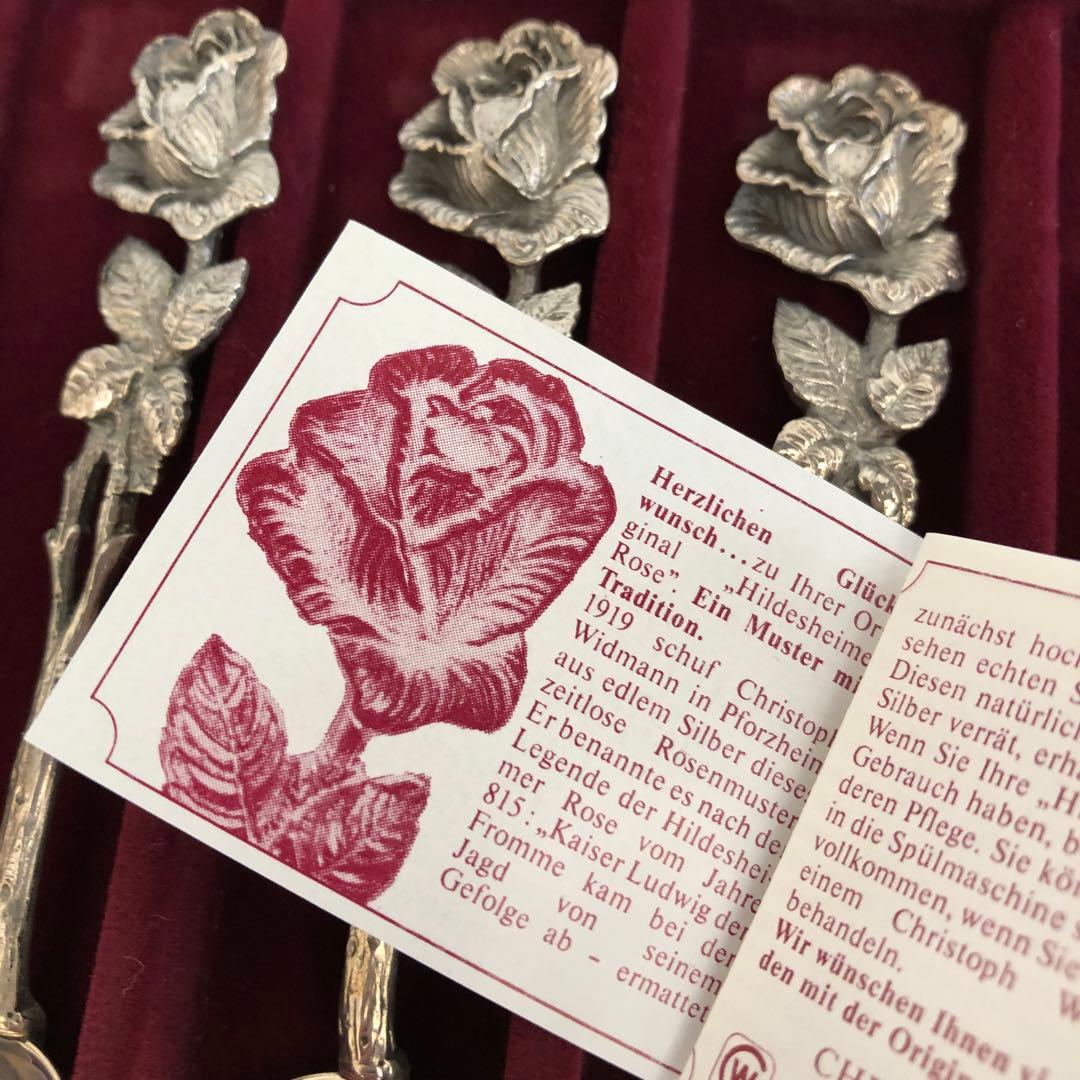 クリストフウィドマン　ヒルデスハイムローズ　スプーン6客　925シルバー　純銀