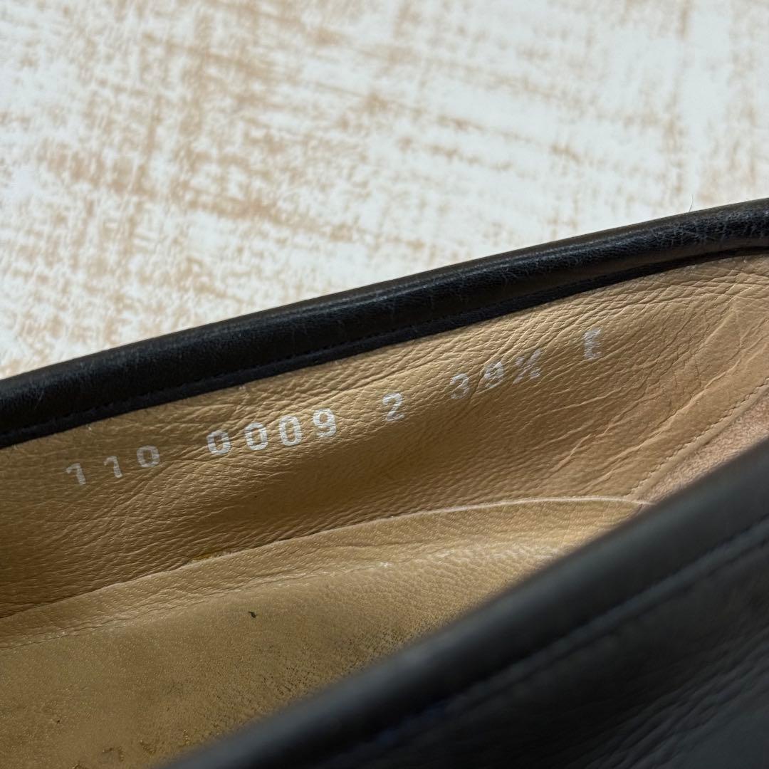 GUCCI ホースビットローファー 黒金 39 1/2 E 24.5