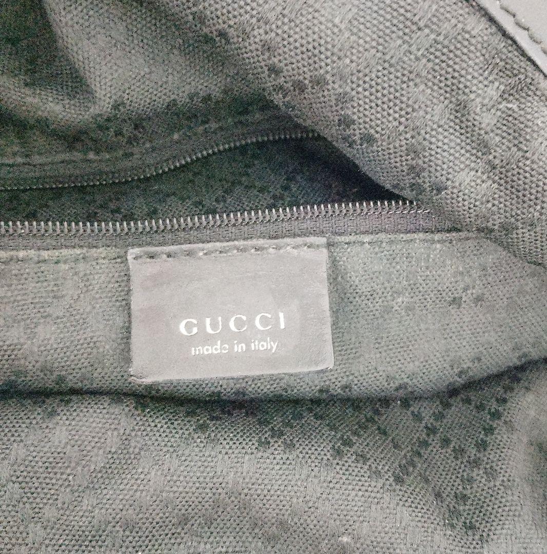 GUCCI グッチ バンブー ハンドバッグ ブラック系 ヴィンテージ
