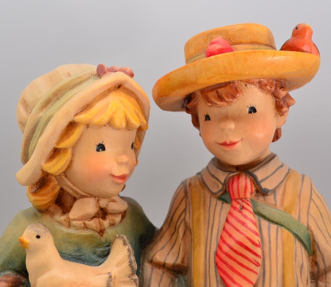 春の散歩　アンリ　ANRI　限定品　木彫り人形　イタリア　高さ20ｃｍ