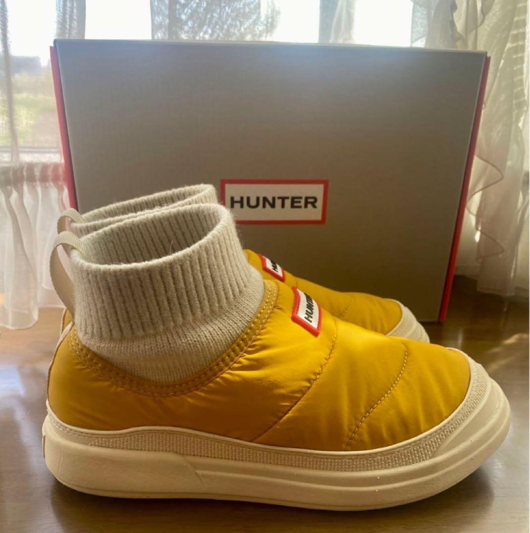 ★HUNTER★インアウト パファーニットカフブーツ 23cm