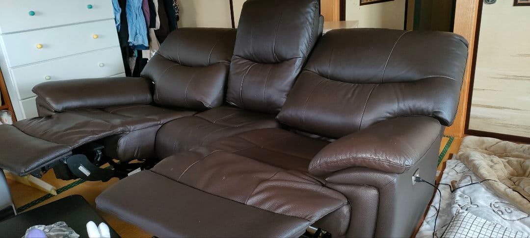 ヤマダオリジナル 電動リクライニングソファ YES140001DBR3P/L25