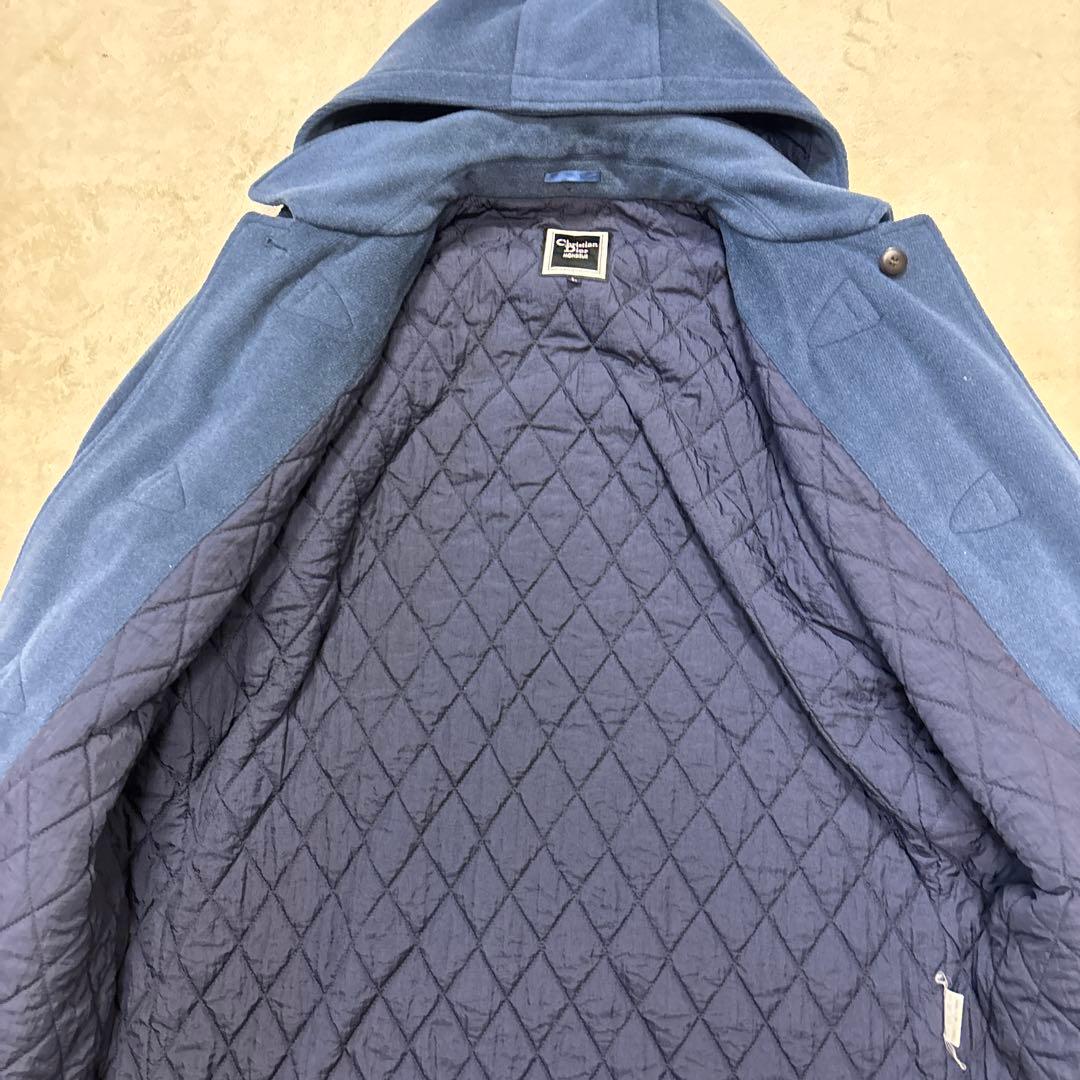 Christian Dior ダッフルコート　ブルー　キルティング　2way L