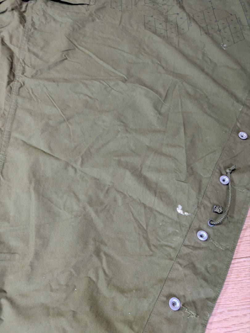 ノルウェー軍幕　2枚　used 銀ボタン　展開図あり