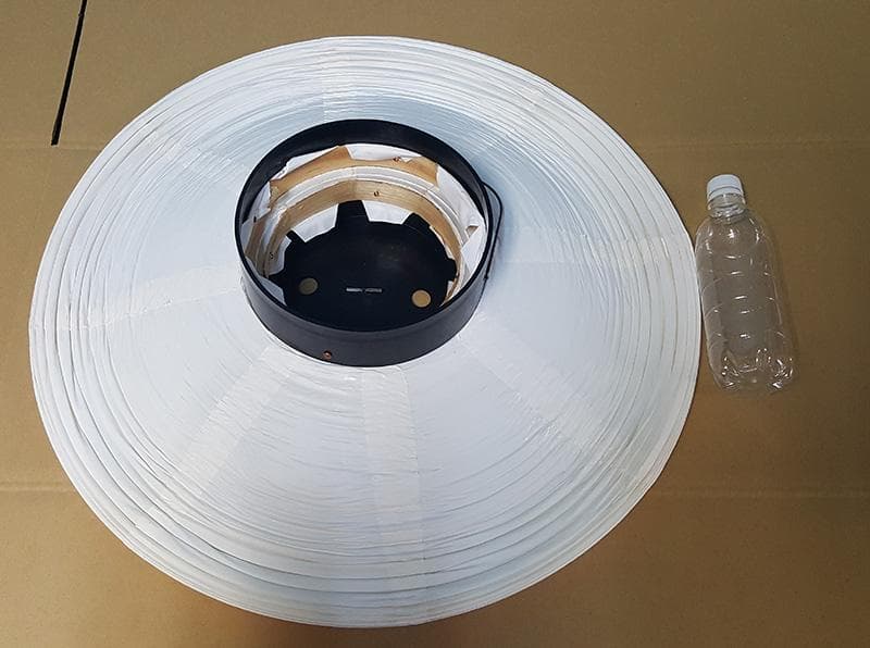 特大サイズ　ビニール・白無地提灯　丸型　60×57㎝　JOA-97