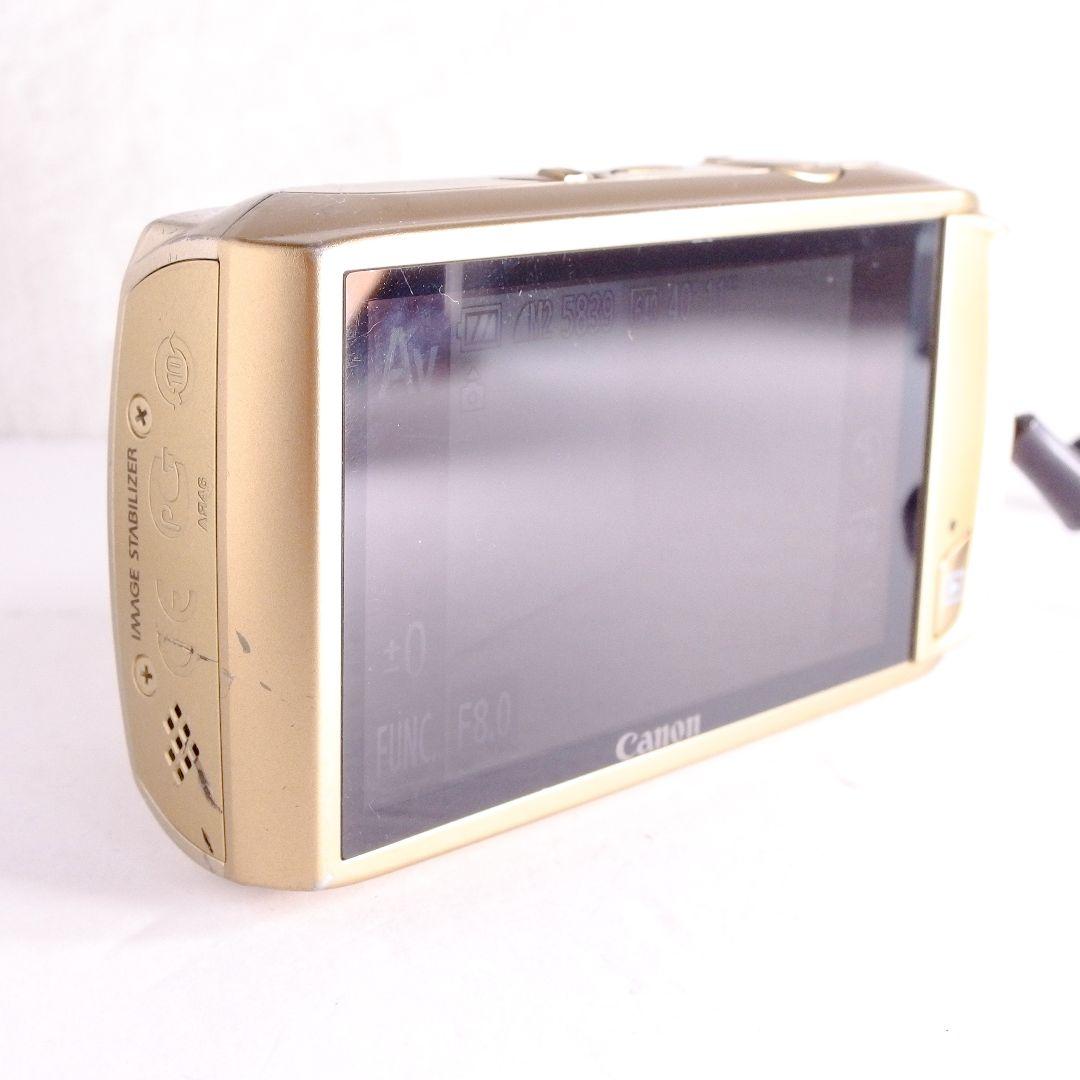 完動美品 キヤノン Canon IXY 32S ゴールド 純正バッテリー 充電器