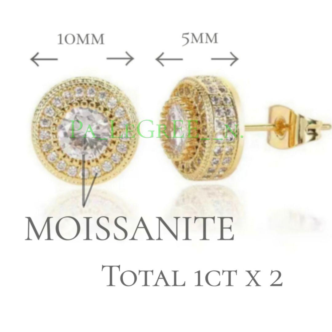 pp0pピアス♪　メンズ　レディース　モアサナイト　S925　プラチナ　18k