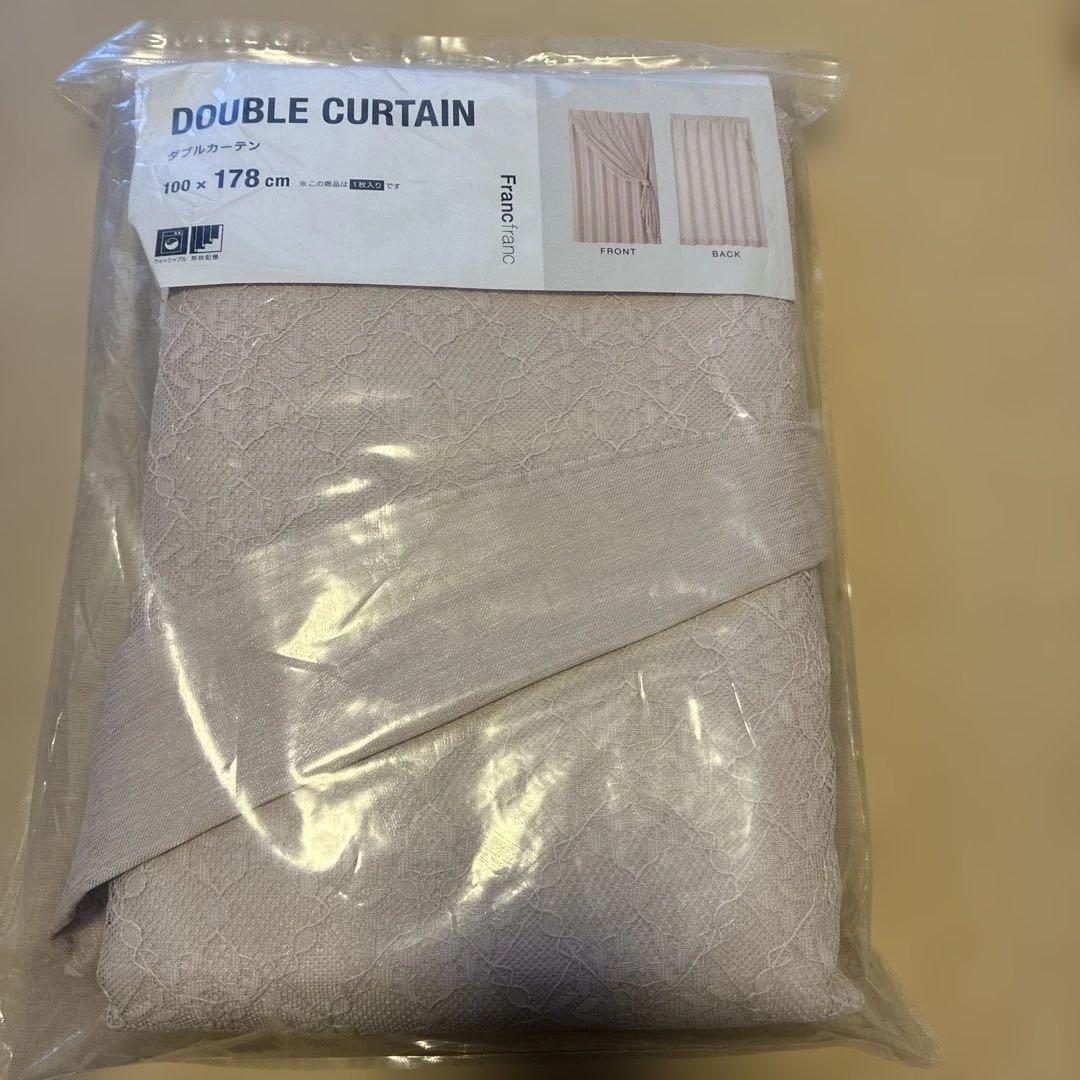 Francfranc レーシープレンダブルカーテン 新品2個セット