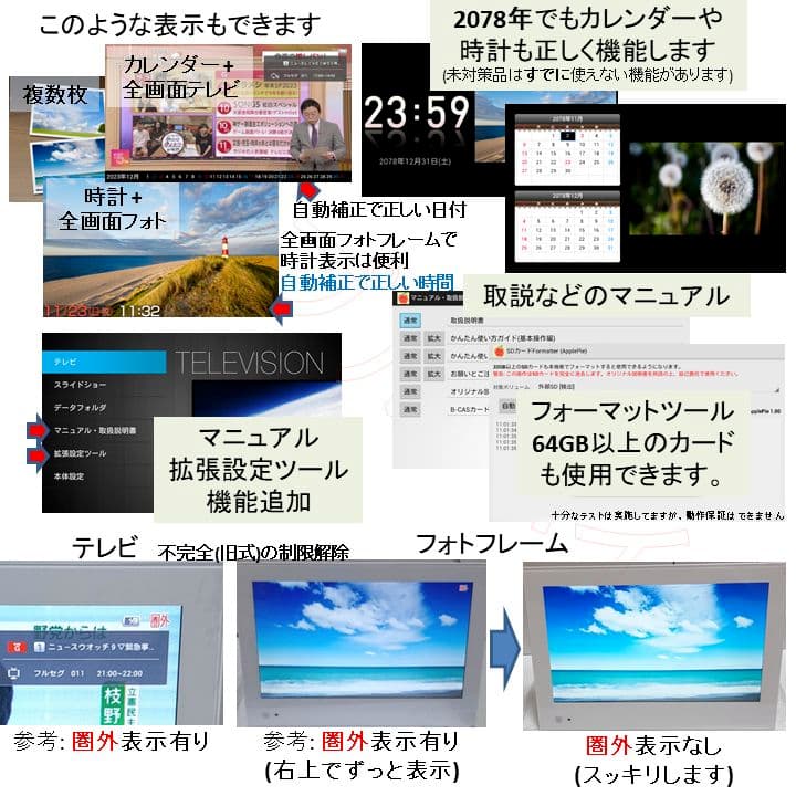 【完全解除/未使用】地デジTV ソフトバンク フォトビジョン テレビ フルセグ