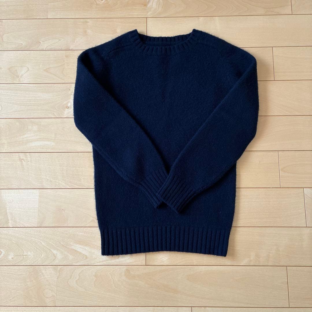 田中さんのセーター　arrow57 C.Shetland XSサイズ　ネイビー