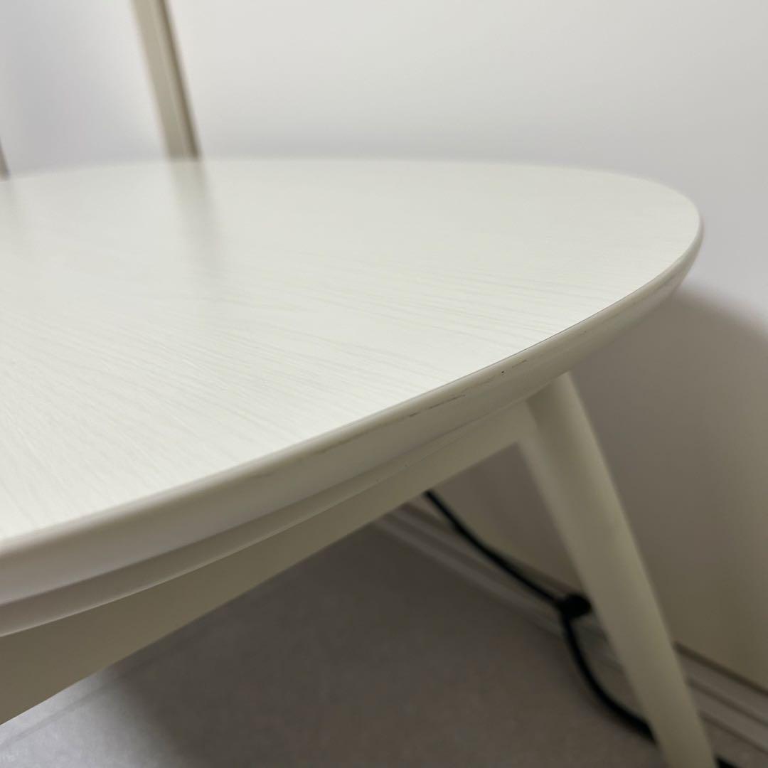 【送料込み】折脚楕円形カジュアルこたつ カルミナ950 ホワイトウォッシュ