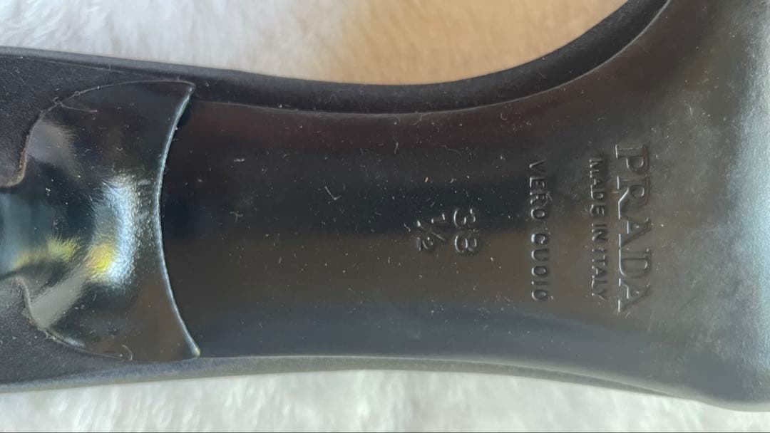 『美品』PRADA プラダ　ミュール　サンダル ヒール　L 黒　ブラック　上品