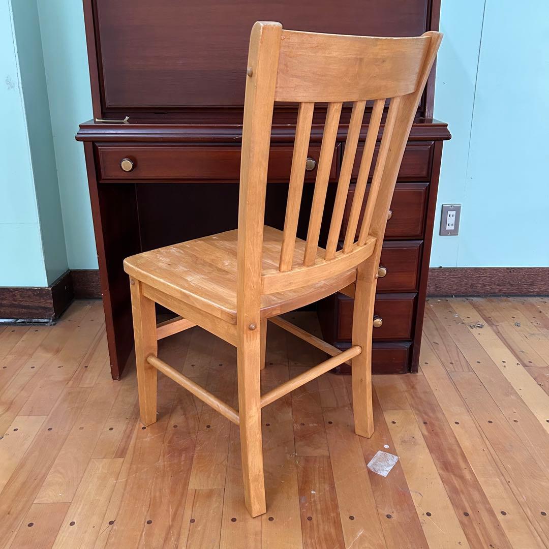 【 アメリカ 製】 パイン 材 椅子 (4脚あり)d