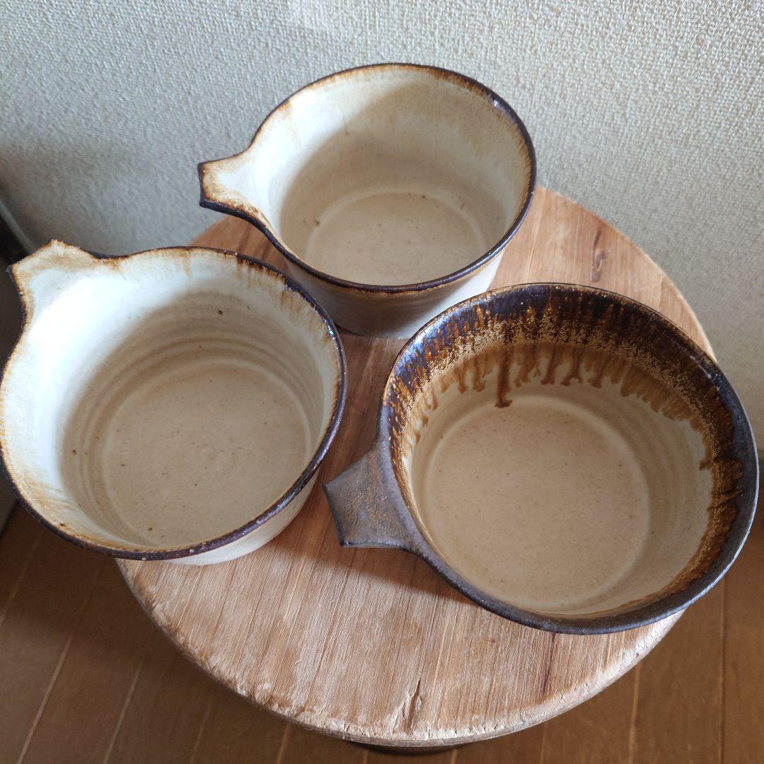 滋賀県 信楽焼 陶芸作家 藤原純 器 食器 皿 タブ鉢 3個セット