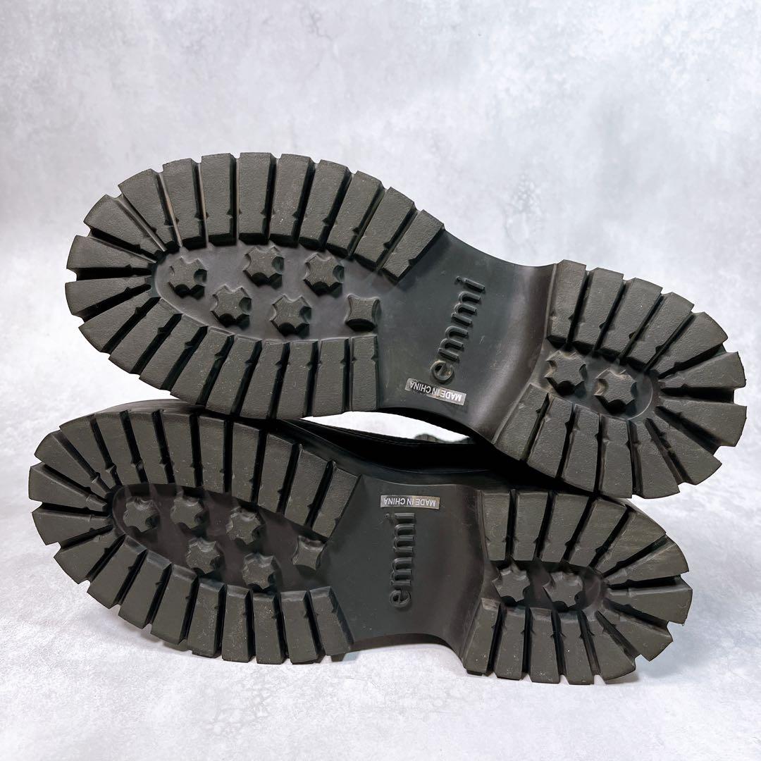 美品【emmi エミ】eco ニットブーツ (23.5) 厚底　トラックソール