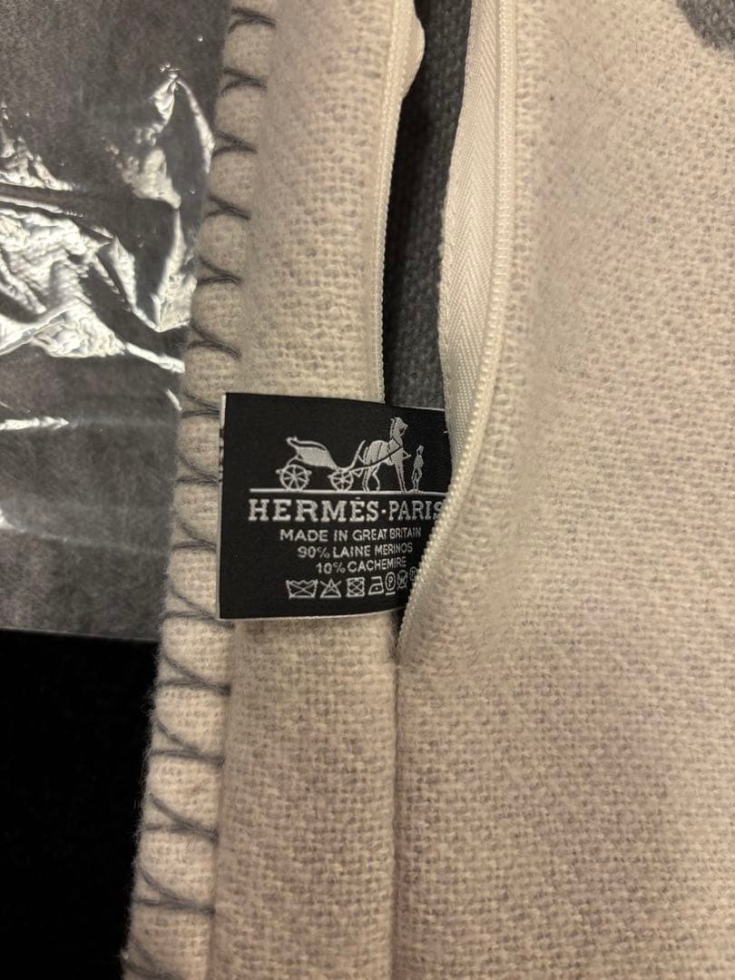 HERMES クッション　タッタソール