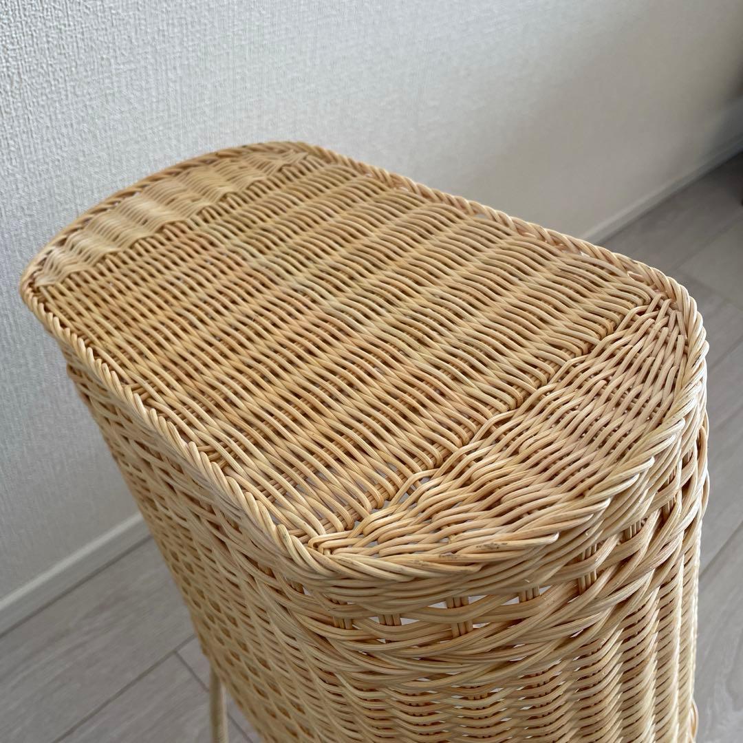 松野屋　籐の手提げ　かご