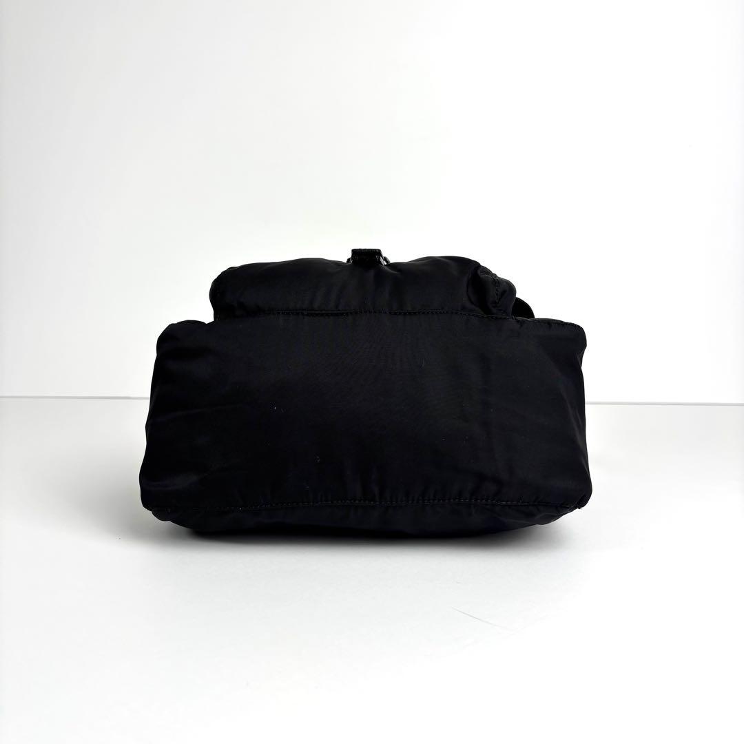 極美品 PRADA プラダ ショルダーバッグ テスートナイロン レザー ブラック