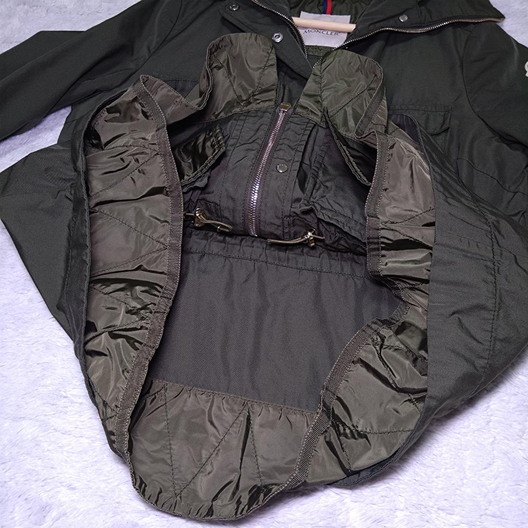 美品モンクレール、モッズコートジャケット、ダブルジップ、ルーマニア、QRコード